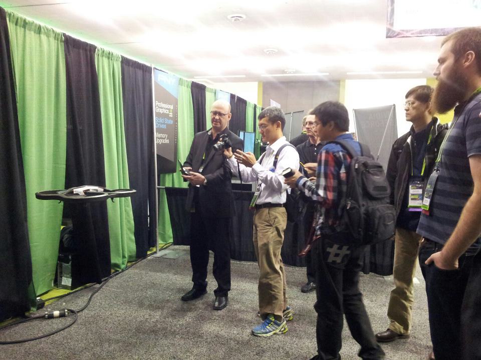 At GTC 2013, Project Shield was more than just a new gaming console. It was used a a remote control for a Parrot.
