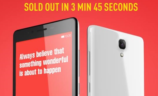 Redmi Note 4G sold out
